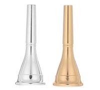 Alipis 2pcs Precision Brass French Horn Mouthpiece with Silver Plating Comfortable Fit Air-tight Seal Enhanced Sound Quality for Professional Beginner Musical Instruments