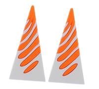 Alipis 2pcs Printed Spiral Cone Desk Fidget Orange White Multifunctional Desktop Decoration Artistic Impossible Pyramid Sculpture for Office Home Study