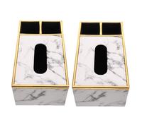 Alipis 2pcs PU Leather Tissue Box with Remote Organizer Multifunctional Storage Container for Bathroom Kitchen Living Decorative Holder X X