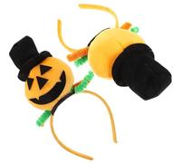 Alipis 2Pcs Pumpkin Headband for Halloween Lightweight Cosplay Hair Accessory for Parties and Festivities Comfortable Fit for Unisex Create Unforgettable Moments