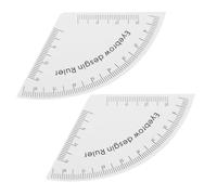 Alipis 2pcs Pvc Eyebrow Drawing Template Ruler with Measurement Guide, Reusable Eyebrow Shaping Stencil for Precise Makeup Application and Professional Brow Design
