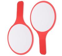 Alipis 2Pcs Red Dry Erase Handheld Voting Paddles A3 15X25Cm Mini White Boards for Classroom Auction Presentation Reusable Score and Answer Boards