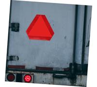 Alipis 2pcs Reflective Triangle Slow Moving Sign for Cars Trucks Trailers Aluminum Safety Warning with Self-adhesive Backing Compliant Low-speed Vehicle Indicator