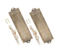 Alipis 2pcs Religious Mezuzah with Scroll for Front Door Alloy Jewish Prayer Mezuzah Decor Cultural House Blessing for Holiday Celebration and Religious Rituals