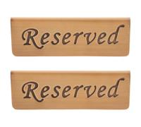 Alipis 2pcs Reserved Table Signs Stainless Steel Tent Place Cards Reservation Seat Sign for Wedding Party Restaurant Event