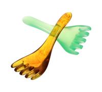 Alipis 2pcs Resin Beeswax Five-claw Massage Combs with Smooth Surface for Scalp Massage, Body Massager Tools for Travel and Family Use Random Color