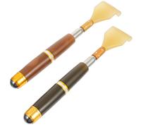 Alipis 2pcs Retractable Back Scratchers Green Resin Self Massage Tool Portable Scratcher Claw for Relaxation and Itching Relief Suitable for People of Ages