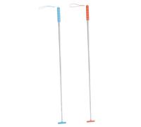 Alipis 2pcs Retractable Car Mirror Squeegee with Ergonomic Handle for Easy Side Mirror Cleaning Lightweight Window Cleaner Tool Scratch Wiper in Orange and Blue