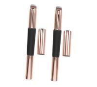 Alipis 2PCS Retractable Double-ended Silicone Concealer Brush with Cap Adjustable Lipstick Applicator for Precise Makeup Portable Dual-headed Reusable Beauty Tool for Daily Use and Events