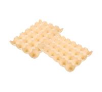 Alipis 2pcs Reusable Egg Holder for Refrigerator 24-grid Beige Egg Storage Box Tray Large Capacity Kitchen Organizer for Fridge Preservation