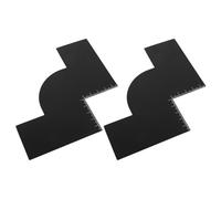 Alipis 2pcs Reusable W-shaped Barber Hairline Shaping Tool with Measurement Scale, Precision Crafting Plastic Beard Shaper for Men's Beard and Mustache Care, for Travel Use
