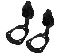 Alipis 2pcs Rod Holder Cap Rod Holder Gasket Cover Kayak Hatch Cover Boat Fishing Accessory for Kayak Black