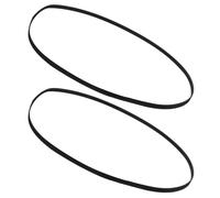 Alipis 2pcs Rubber Drive Belt Flat Shape Easy Installation Precision Manufacturing Replacement for Cassette Player and Video Equipment Black