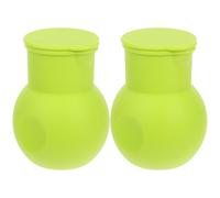 Alipis 2Pcs Silicone Chocolate Melting Pots Microwave Safe Cooking Utensils Set for Butter and Chocolate Baking Pouring Cups 3.7X2.4X2In Green