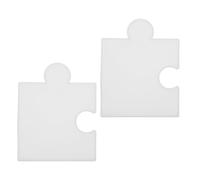Alipis 2pcs Silicone Puzzle Coaster Molds 5.5x4.3x0.4in Flexible Epoxy Resin Casting Molds for DIY Resin Art Craft Cup Mats and Decorative Coaster Tray