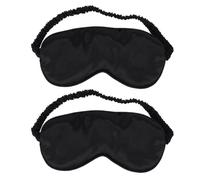 Alipis 2pcs Silk Eye Mask Adjustable Head Strap Black for Sleeping Lightweight Shading Eyeshade for Women Men for Sleeping Eye Mask Scenario