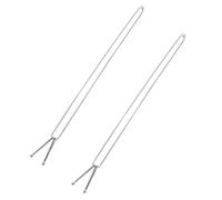Alipis 2pcs Silver Metal Drumsticks Pendant Necklace with Fine Workmanship, Rust-resistant Musical Jewelry for Men and Women, Unique Design Suitable for Occasions