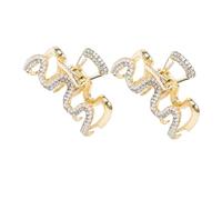 Alipis 2pcs Small Pearl Hair Claw Clips for Women Gold Alloy Hair Jaw Clasp Accessories Elegant Wave Design for Travel Shopping and Daily Use