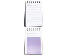 Alipis 2Pcs Small Spiral Memo Notebooks for School Students, Portable Compact Note Pads with Smooth Writing Paper, Purple and Green Vertical Flip To-Do List Notepads for Office and Study
