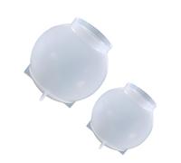 Alipis 2pcs Sphere Silicone Ball Mold for Resin Casting DIY Crystal Ball Epoxy Mold with Smooth Shiny Interior Easy to Demold and Clean for Home Ornaments and Holiday Decorations