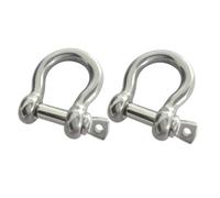 Alipis 2pcs Stainless Steel Bow Shackle Heavy Duty Screw Pin Anchor Shackle for Lifting and Industrial Rigging with Anti-rust Corrosion Resistance