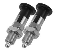 Alipis 2PCS Stainless Steel Self-locking Spring Indexing Plunger with Knob Push Nose for Industrial Machinery Retractable Plunger for Precision Assembly and Vibration Resistance
