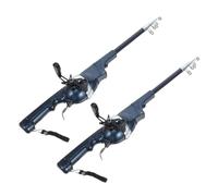 Alipis 2pcs Telescopic Fishing Rod Compact Collapsible Pocket Fishing Pole with Line Reel Combo for Freshwater Backpacking Travel Lightweight for Adult Anglers