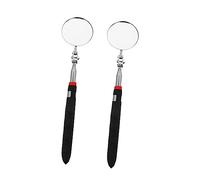 Alipis 2Pcs Telescoping Round Inspection Mirror Flexible Auto Car Inspection Tool with Swivel for Hard to Reach Areas for Vehicle Checks and Lost Item Retrieval