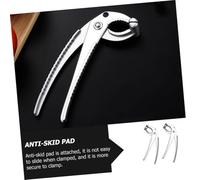 Alipis 2Pcs Thickened Anti-scalding Bowl Clamp Non-Slip Plate Clip for Outdoor Cooking Supplies Alloy Kitchen Tongs with Curved Handle for Safe Hot Plate and Pot Lifting