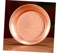 Alipis 2Pcs Tibetan Copper Offering Bowls Multipurpose Holy Water Plates with Intricate Mandala Design for Home Decor Meditation Temple Rituals and Kitchen Party Use