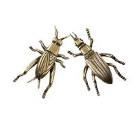 Alipis 2Pcs Vintage Brass Cricket Ornament Solid Handmade Desktop Decor with Retro Craftsmanship Sturdy Metal Figurines for Home Office Garden Decoration Unique Collectible Gift for
