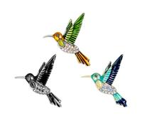 Alipis 2pcs Vintage Hummingbird Brooch Pin Corsage for Women, Creative Alloy Clothes Accessory with Stylish Design, for Daily Wear and Special Occasions
