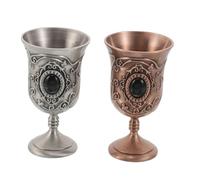 Alipis 2pcs Vintage Metal Shot Goblets Creative Decorative Chalice Cups for Home Bar Halloween Religious Use with Artistic Craftsmanship and Timeless Design
