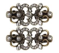 Alipis 2pcs Vintage Sweater Clips with Rhinestones Zinc Alloy Shawl Clips for Securing Scarves and Sweaters Easy to Use with Sophisticated Look