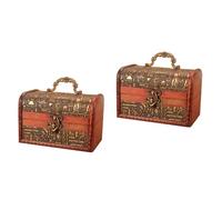 Alipis 2pcs Vintage Wooden Jewelry Box Egyptian Pattern Creative Retro Storage Container for Parties and Home Use Unique Small Wooden Box for Candy and Keepsakes