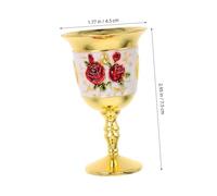 Alipis 2pcs Vintage Zinc Alloy Wine Goblets Embossed Small Goblet Cups for Home Bar Party Celebration Retro Palace Style Shot Glasses with Elegant Rose Pattern Classic Decorative Wine