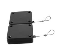 Alipis 2pcs Wall Mounted Automatic Door Closer with Iron Pull Cord Silent Self-Closing Mechanism No Drilling Needed for Bathroom Bedroom Interior Doors Enhanced Security Anti-Theft