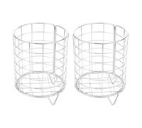 Alipis 2pcs Wear-resistant Bunny Feeder Large Capacity Silver Metal Hay Feeder Strong and Reliable Sturdy Rabbit Cage Accessories for Hay Feeding