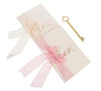 Alipis 2Pcs Wedding Vow Cards with Craftsmanship Elegant Vow Books for Ceremony Speeches Paper Material for Weddings Special Events Delicate Design for Romantic Atmosphere