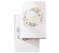 Alipis 2pcs Wedding Vow Paper Books for His and Hers Vows Cards for Wedding Day As Bridal Shower