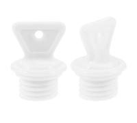 Alipis 2pcs White Rubber Water Plug for Hot Water Bottles Resistant to Deformation and Portable Hot Bottle Stoppers Replacement Leakproof Sealing Caps for Household Use