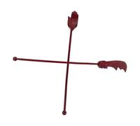 Alipis 2Pcs Wooden Carved Buddhist Tools Ritual Accessories for Chinese Temples Ebony Sandalwood Hair Forks Traditional Buddhist Motifs Handcrafted Spiritual Supplies