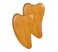Alipis 2pcs Wooden Facial Scraping Plates Massage Therapy Tool Lightweight Timber Round Scraping Board for Facial Care and Travel to Tension