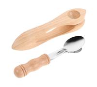 Alipis 2pcs Wooden Rhythm Spoons Traditional Percussion Instrument for Music Education Ergonomic Handle Folk Percussion for Parties and Cultural Exploration