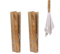 Alipis 2pcs Wooden Towel Clamp Wall-mounted Large Bathroom Towel Clip Rack Holder for Bathroom Decor Use Large