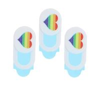Alipis 3 Pcs Heart Pattern Webcam Cover Slide Set, Privacy Camera Protector for Laptop, Tablet and Desktop, Colorful Anti-hacking Webcam Cover for Computer Users