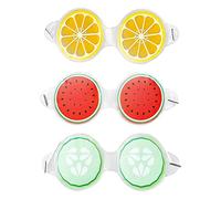 Alipis 3 Pcs Reusable Cooling Eye Masks Gel Pads Fruit Prints for Hayfever Relief and Eye Care