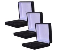 Alipis 3 Pcs Single Challenge Coin Display Boxes 3.1' Protective Plastic Coin Holder Case with Slots for Collectors and Presentation for Awards and Festivals