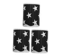 Alipis 3 Rolls Office Board Decorations Office Decor Independence Day Board Borders Teacher Classroom Borders Scalloped Edge Trim Self-adhesive Wall Stickers Star Trim Decorations Black