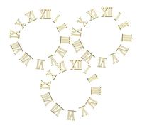 Alipis 3 Sets Clock Number Replacement Pieces Plastic Clock Number Abs Components Golden Finish Resistant to Wear Easy Installation for DIY Art Crafting